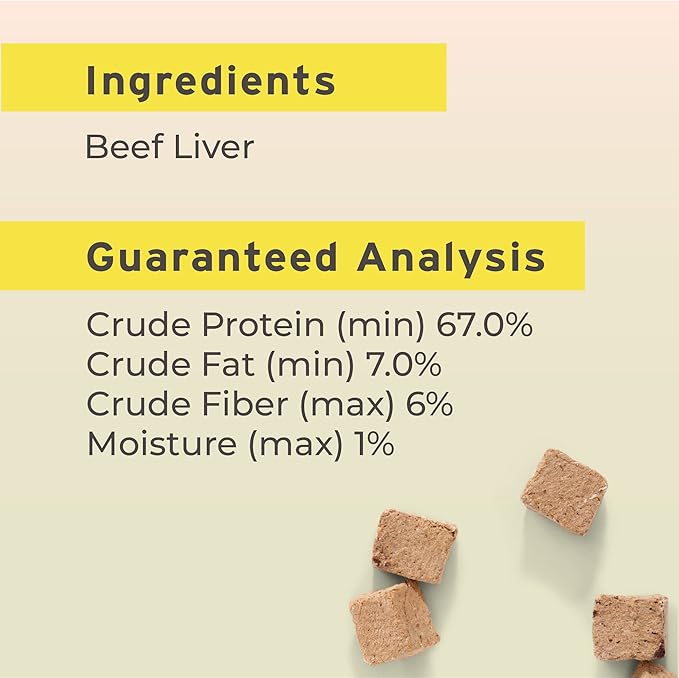 Pet Botanics 6 Oz. Pouch Training Reward Freeze Dried, Beef Liver Flavor, with 310 Treats Per Bag, The Choice of Top Trainers