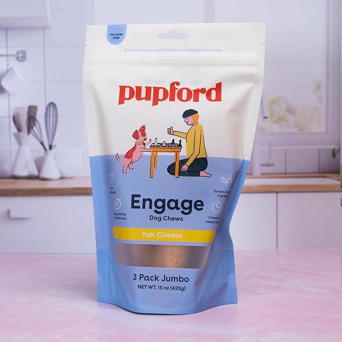 Pupford Yak Cheese Himalayan Dog Chews | for Aggressive Chewers | Durable & Long-Lasting Chews for Teething Puppies & Dogs Simple, Natural Ingredients, Low Calorie, Delicious Treat