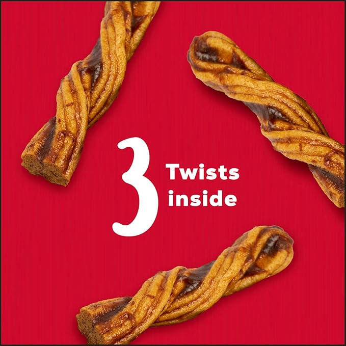Rawhide Free Twists Dog Chews, Made with Real Beef, 3 Count