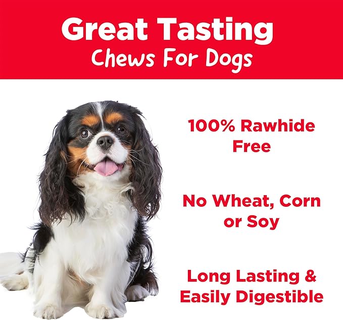 Rawhide Free Dog Chews, Made with Real Chicken, for Small Sized Dogs, 18 Count