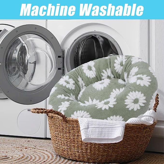 HYQ Small Dog Bed, Cat Beds for Indoor Cats, Dog Beds for Small Dogs with Anti-Slip Bottom, Cute Puppy Bed Washable-White-17inch