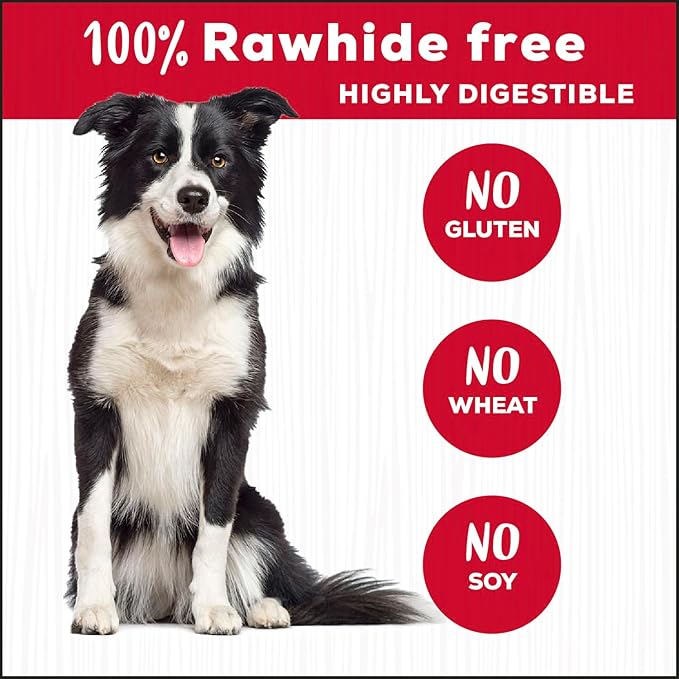 Rawhide Free Twists Dog Chews, Made with Real Beef, 3 Count