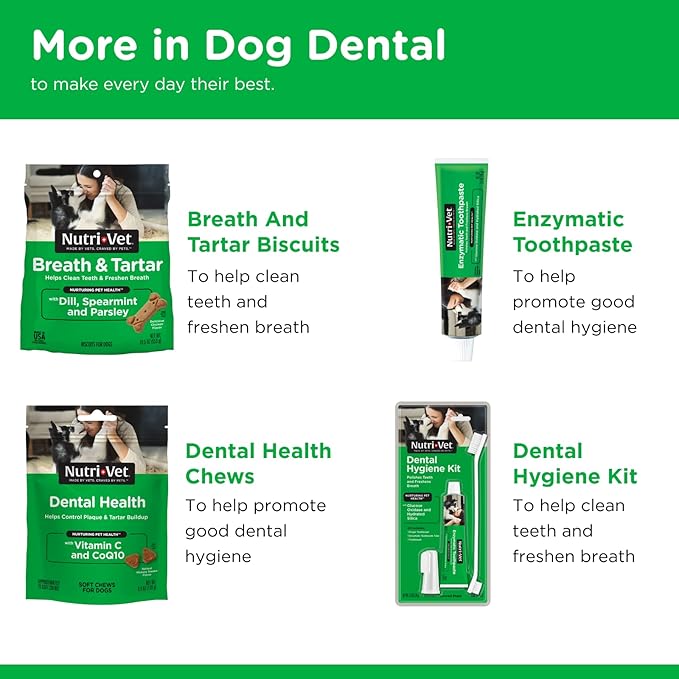 Nutri-Vet Dental Health Soft Chews for Dogs - Helps Control Plaque and Tartar Buildup - Natural Hickory Smoke Flavor - 70 Count - 6 oz