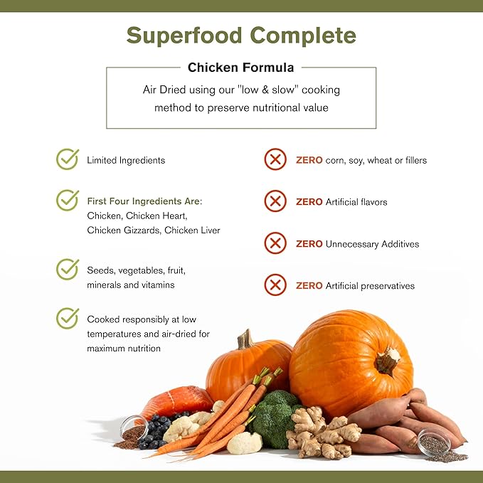 Superfood Complete, Air-Dried Adult Dog Food - High Protein, Zero Fillers, Superfood Nutrition by Katherine Heigl (11.5 oz., Beef Formula)