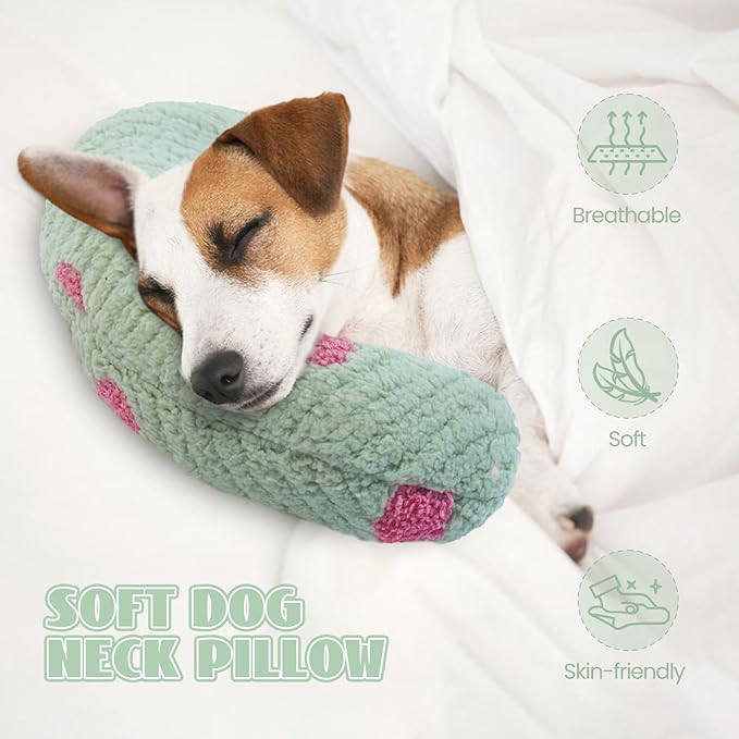 T'CHAQUE Cat Pillow, Dog Neck Pillow Anxiety Relief, Comfort Cat Pillows for Indoor Cats, Ultra Soft Dog Calming Pillow Bed, Half Donut Cuddler Sleeping Improve Pillow Pet for Upper Spine Support