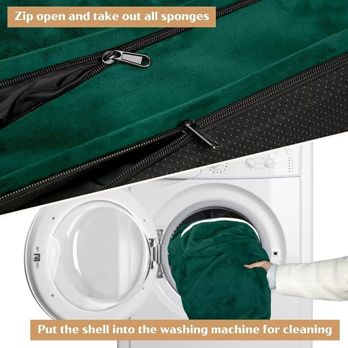 Orthopedic Dog Bed Waterproof, XXL Dog Beds for Oversized Dogs, Washable Dog Sofa Bed with Removable Cover & Non-Slip Bottom(XX-Large,Emerald)