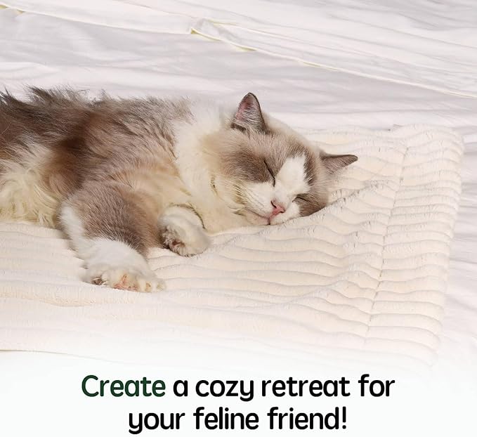 Waterproof Blanket Winter White Dog Blanket for Small Dogs, Washable Double Sided Pet Blanket with Milk Plush and Super Soft Velvet, Pee Proof Calming Dog Blanket for Couch Protection