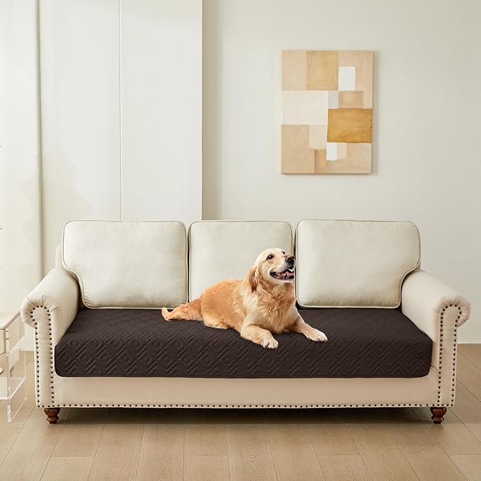 hyha Waterproof Dog Blanket, Soft Pet Bed Blankets, Waterproof Sofa Couch Cover for Dogs Washable, Reversible Pet Couch Covers for Sofa Furniture (30x70 Inch, Chocolate/Dark Grey)