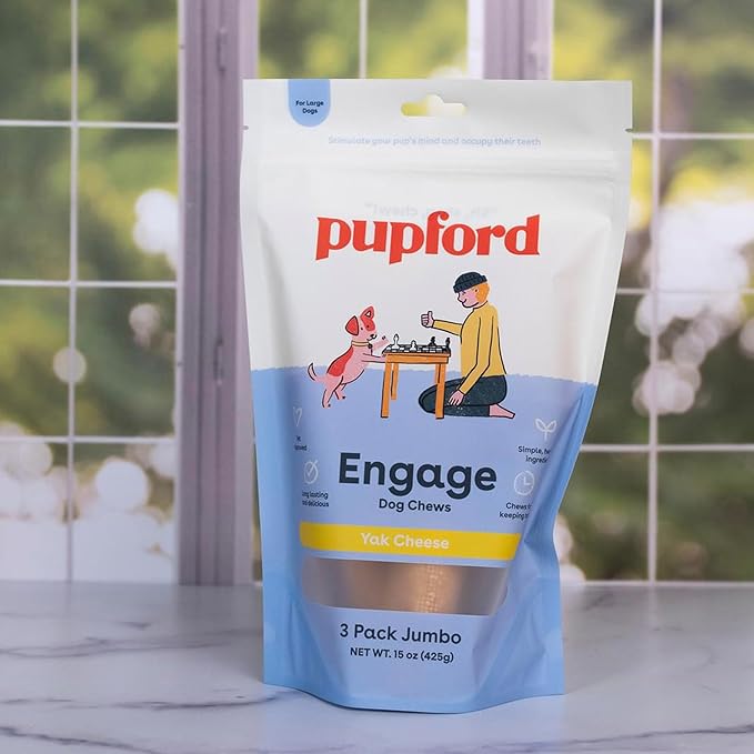 Pupford Yak Cheese Himalayan Dog Chews | for Aggressive Chewers | Durable & Long-Lasting Chews for Teething Puppies & Dogs Simple, Natural Ingredients, Low Calorie, Delicious Treat