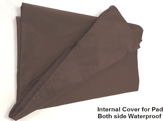 Dogbed4less 1 Pack Internal Duvet Case Waterproof Zipper Dog Bed Cover for Small Medium 35"x20"X4" Memory Foam Pad Pet Bed - 39"X24" Flat
