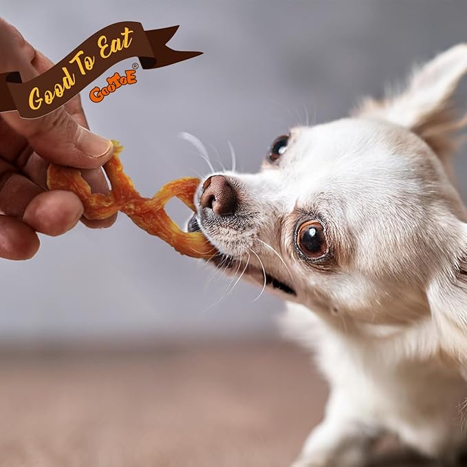 Gootoe Turkey Tendon Dog Treats, Bone (S) 1 lb, 100% USA Sourced Turkey, Natural Snack, Premium Puppy Chews, Hypoallergenic, Rawhide Free, Reseal Value Bag, Size for Small Dogs