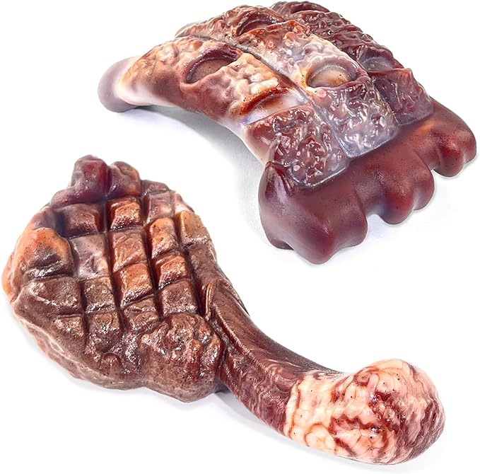 Dog Chew Toys for Aggressive Chewers:2 Pack Indestructible Dog Toy for Large Breed- Tough Nylon Teething Bone Toy to Keep Them Busy