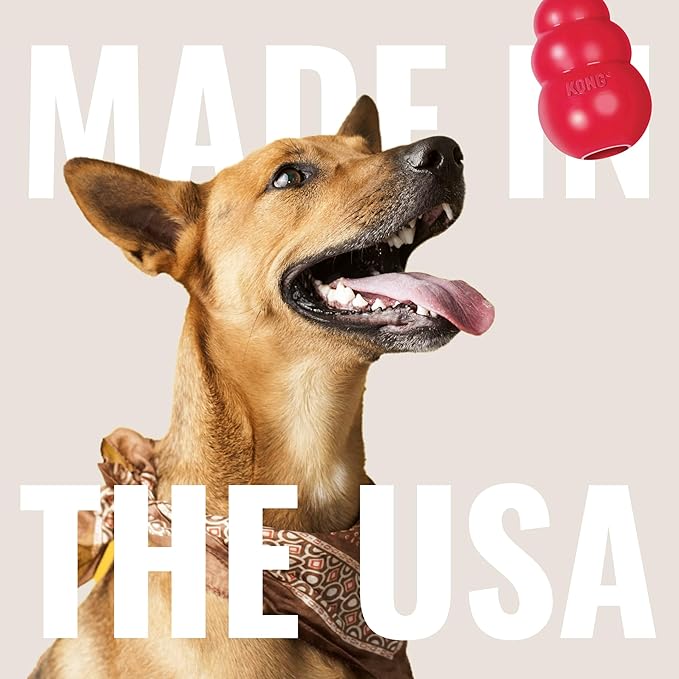 KONG Classic Stuffable Dog Toy - Fetch & Chew Toy for Dogs - Treat-Filling Capabilities & Erratic Bounce for Extended Play Time - Durable Natural Rubber Material - for Large Dogs