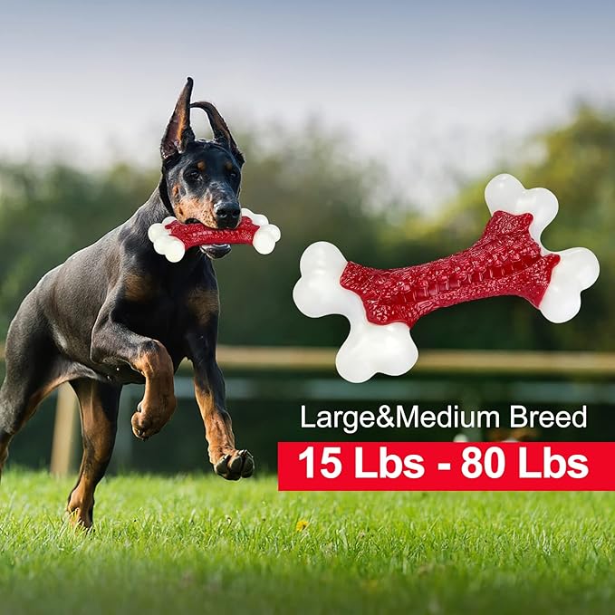 Tough Dog Toys, Toys for Aggressive Chewers Large Breed, Chew Dogs, Bone Toy Nylon Dogs Almost Indestructible