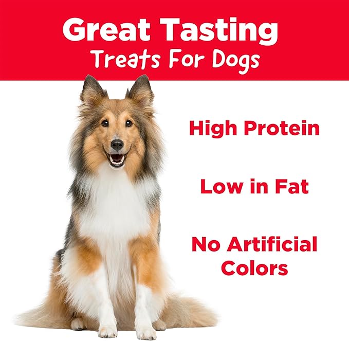 Beef Jerky Tender Dog Treats, High Protein, Low Fat, No Artificial Colors, 16 oz