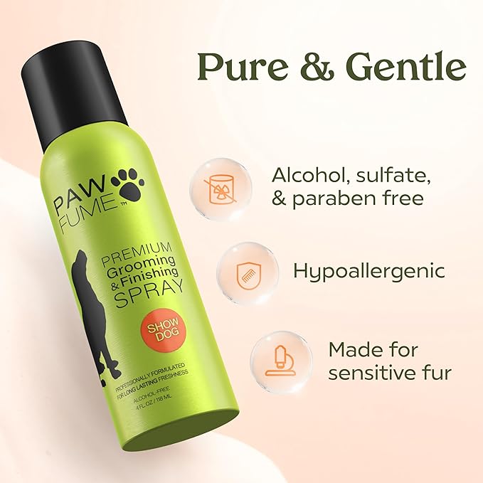 PAWFUME Dog Perfume Spray Long Lasting Scent for Grooming, Show Dog, 4-Pack – Keep Your Pup Fresh All Day – Hypoallergenic, Alcohol-Free, Detangling & Moisturizing – Salon-Quality Dog Cologne Spray