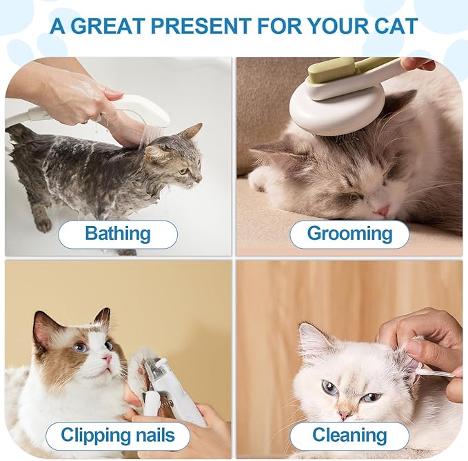 Cat Muzzle for Grooming Nail Trimming with Soft Mesh Covered, Prevent Biting Chewing(M,Black)