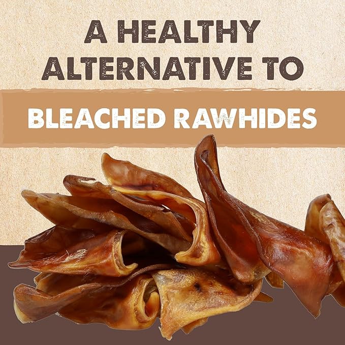 Mighty Paw Full Pig Ears for Dogs (6 lb) | All Natural Dog Treats. Single Ingredient Pig Ear Dog Treats. Better Than Rawhide Dog Snacks for Puppy & Large/Medium Dogs. Pigs Ears Dog Chews, Dog Pig Ears