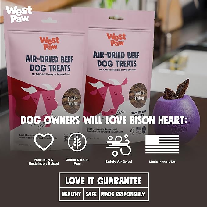 WEST PAW Air Dried Beef Lung Treats
