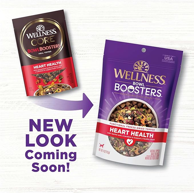 Wellness CORE Bowl Boosters Heart Health Dog Food Topper, 4 Ounce Bag
