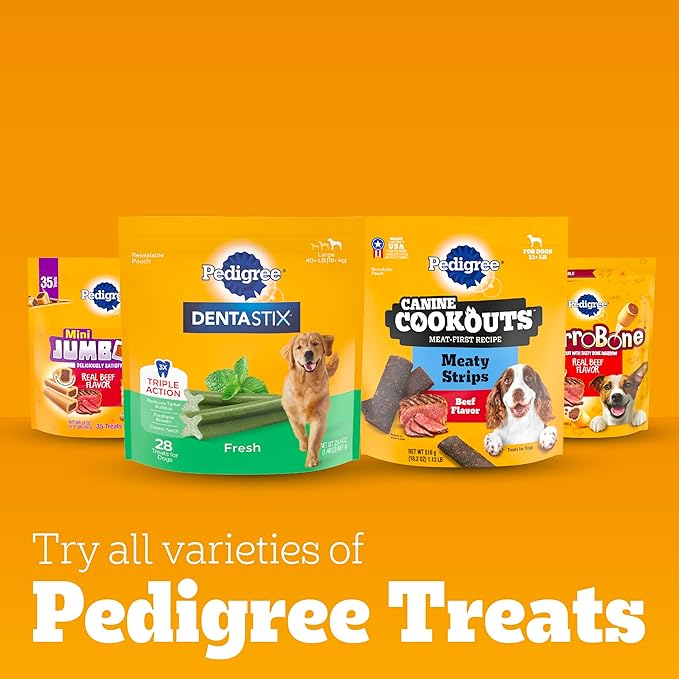 PEDIGREE DENTASTIX Large Dog Dental Treats Bacon Flavor Dental Bones, 1.67 lb. Pack (32 Treats)