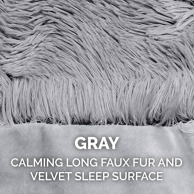Furhaven Waterproof Throw Blanket for Dogs & Indoor Cats, Washable - Shaggy Plush Calming Long Faux Fur & Velvet Dog Blanket - Gray, Extra Large/XL