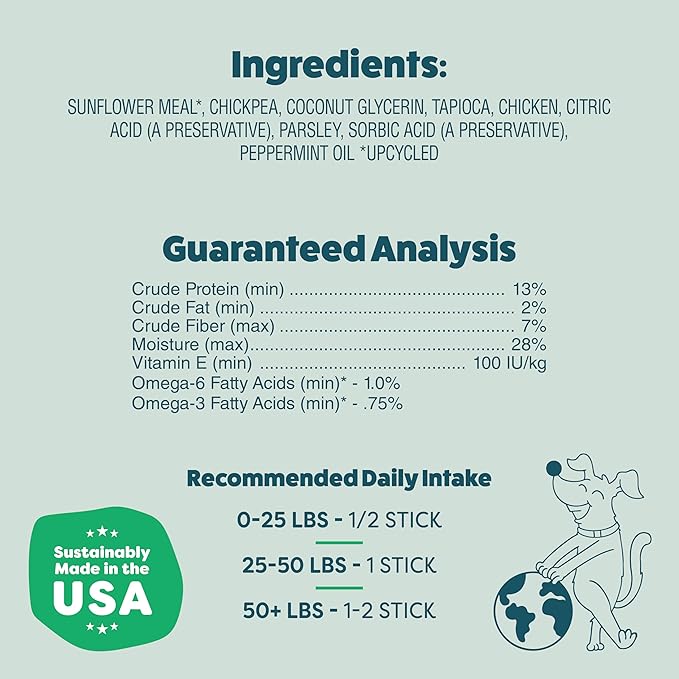 Shameless Pets Dental Treats for Dogs, A Cluck A Day (32 Sticks) - Sticks With Digestive Support for Teeth Cleaning & Fresh Breath - Dog Bones Chews Free From Grain, Corn & Soy