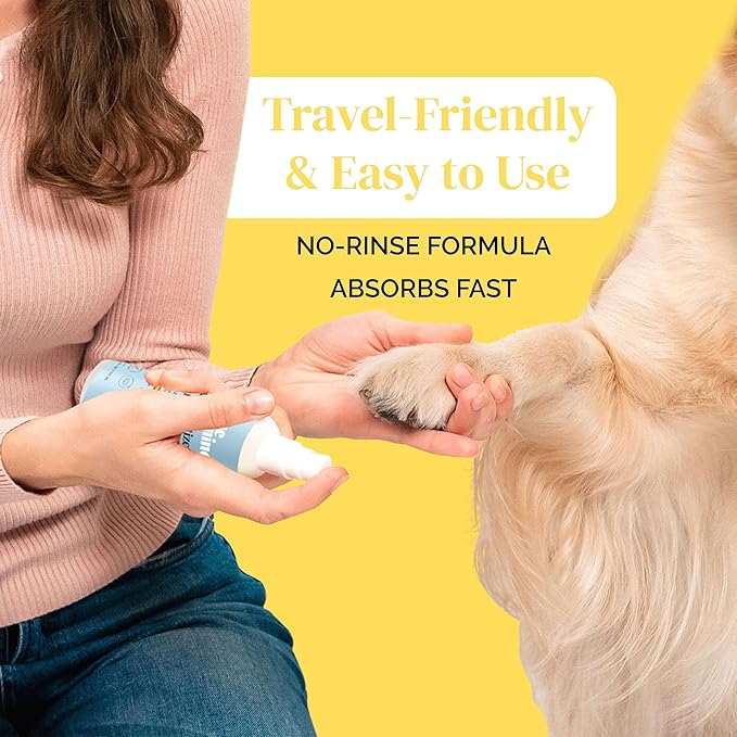 Dog Paw Cleaner - 5.1 Fl Oz of Alcohol Free Paw Cleansing Spray - Made with Coconut, Aloe, Copaiba Oil, and Lemongrass Oil to Nourish and Clean Paws - Made in The USA