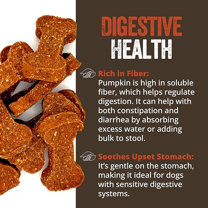Gaines Family Farmstead Sweet Potato Pumpkin Dog Bones - All-Natural Dog Treats, Digestive Support, Grain-Free, Vitamin-Rich Chews for Puppies & Adult Dogs, 6 oz Bag