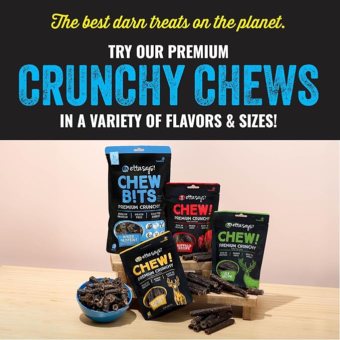 etta says! Premium Crunchy Dog Chew Bits - All Natural - Made in The USA (1.5 Pound Pack of 1)