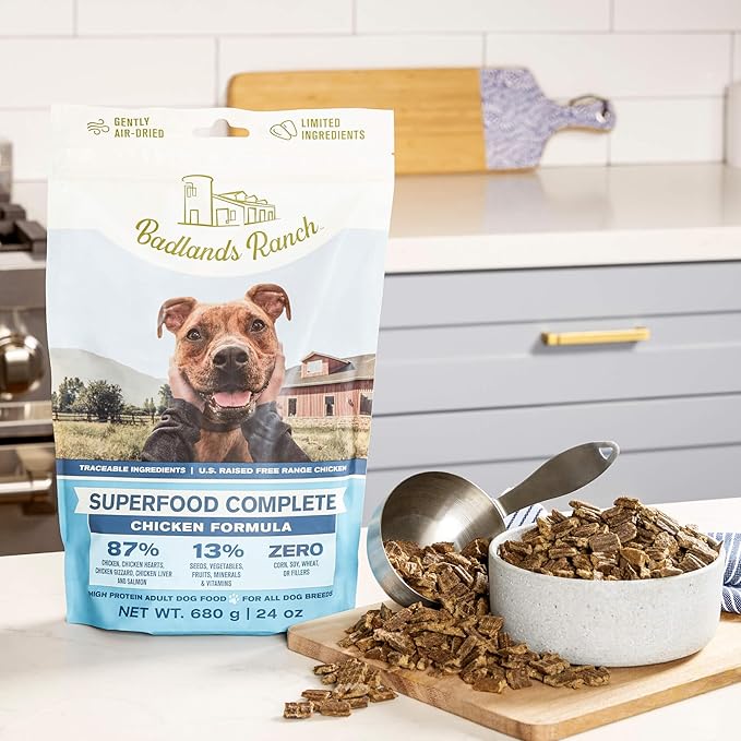 Superfood Complete, Air-Dried Adult Dog Food - High Protein, Zero Fillers, Superfood Nutrition by Katherine Heigl (64 oz., Premium Chicken)