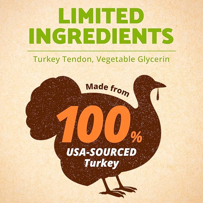 Afreschi Natural Turkey Tendon Lollipop 40 Units/Box, Dog Treat for Signature Series, All Natural Human Grade Puppy Chew, Turkey Sourced from USA, Rawhide Alternative