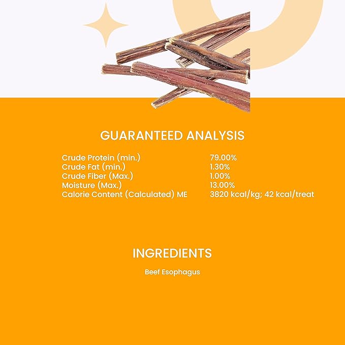 I and love and you Good Golly Gullet Stix - Beef - Rawhide Alternative, Single Ingredient, Free Range Grass Fed Beef, 6in, 5ct