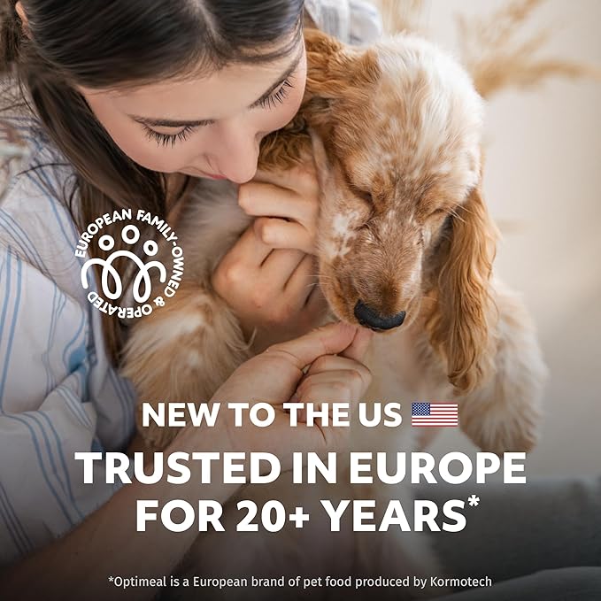 OPtimeal Grain-Free Dog Food - Proudly Ukrainian - Balanced Dog Food Dry Recipe with Immunity Support, Non-Grain Dry Dog Food for All Dog Breeds (8.8 lbs, Chicken & Veggies)
