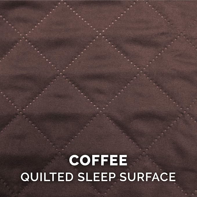 Furhaven Orthopedic Dog Bed for Large Dogs w/ Removable Bolsters & Washable Cover, For Dogs Up to 125 lbs - Quilted Sofa - Coffee, Jumbo Plus/XXL