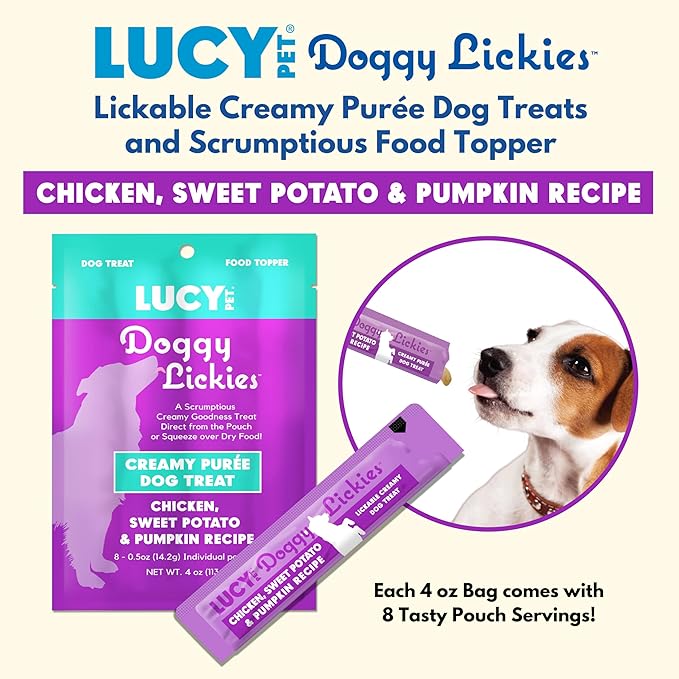 Lucy Pet® Doggy Lickies™ Chicken, Sweet Potato & Pumpkin Recipe Creamy Purée Dog Treat 4oz