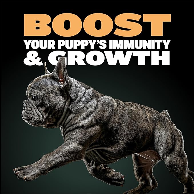 Bully Max Wet Puppy Food - Instant Fresh Dehydrated High Protein Soft Dog Food with Chicken - Healthy Growth for Small & Large Breed - 20 Dry Dog Food Pounds (Makes 55 lbs. Wet Dog Food, 10 Pouches)