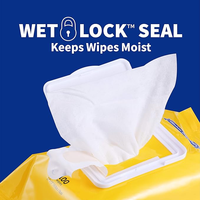 Wet Ones for Pets Desmellizing Multi-Purpose Dog Wipes with Baking Soda Dog Desmellizing Wipes for All Dogs in Tropical Splash Scent, Wet Ones Wipes for Desmellizing Dogs (Pack of 12,1200 Count Total)