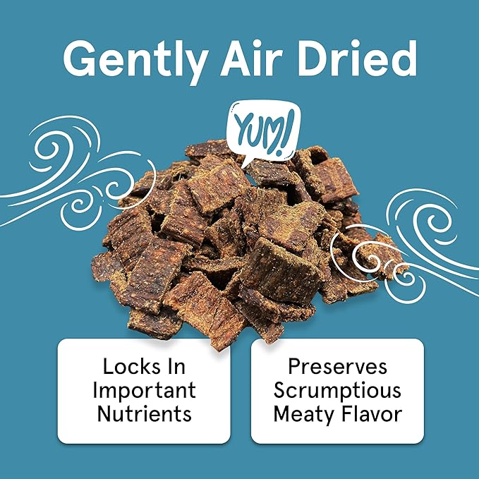 Real Meat Dog Treats - 12oz Bag of Bite-Sized Air-Dried Fish & Venison Jerky for Dogs - Grain-Free Jerky Dog Treats Made up of 95% All-Natural, Human-Grade, Free-Range Venison & Ocean-Caught Fish