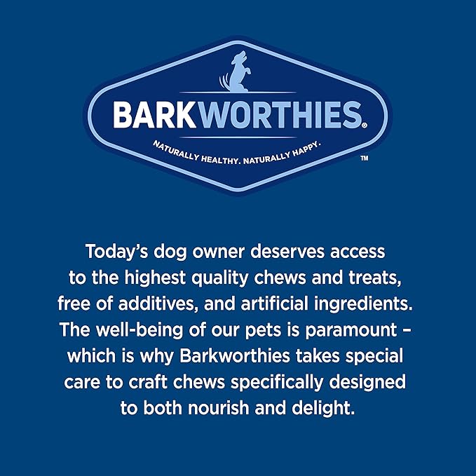 Barkworthies Odor-Free 12-inch Bully Sticks - Healthy Dog Chews - Protein-Packed, Easily digestible, All-Natural Rawhide Alternative Dog Treats - Promotes Dental Health - 3 Count (Pack of 3)