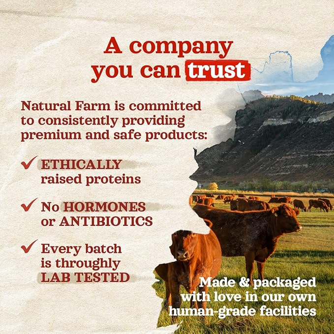 Natural Farm Odor-Free Bully Sticks (6 Inch, 15 Count), Single Ingredient: 100% Beef Chews, Grass-Fed, Non-GMO, Grain-Free, Fully Digestible Treats for Puppies, Small or Senior Dog
