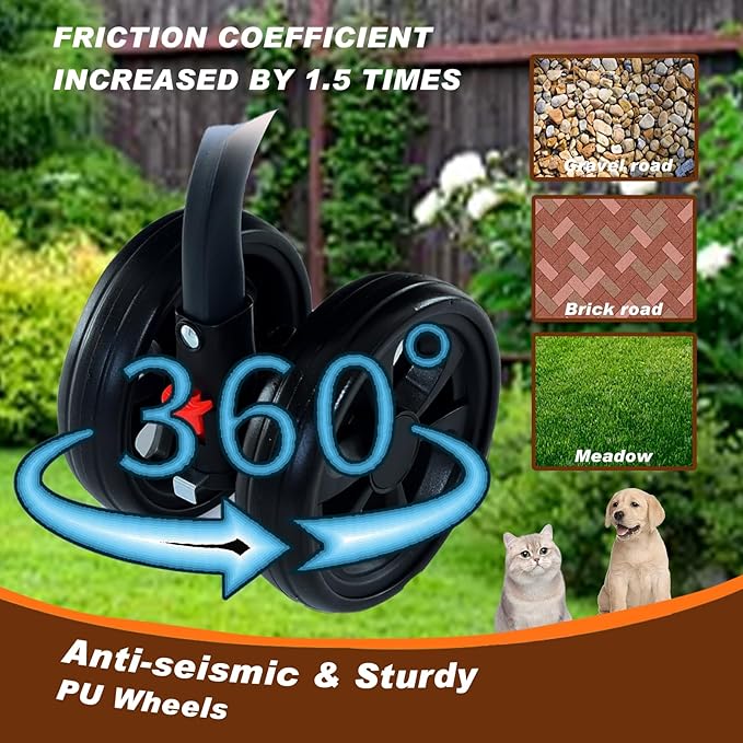 Pet Stroller 3 in 1 Folding Lightweight Dog Stroller with Detachable Carrier & Storage Basket, Premium 4 Wheels Travel Stroller for Small/Medium Pet (Blue)