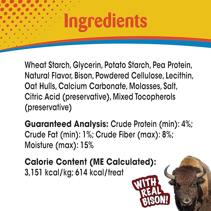 Nylabone Nubz Wild Natural Long Lasting Edible Bison Dog Chews X-Large/Souper - 50+ lbs. (1 Count)