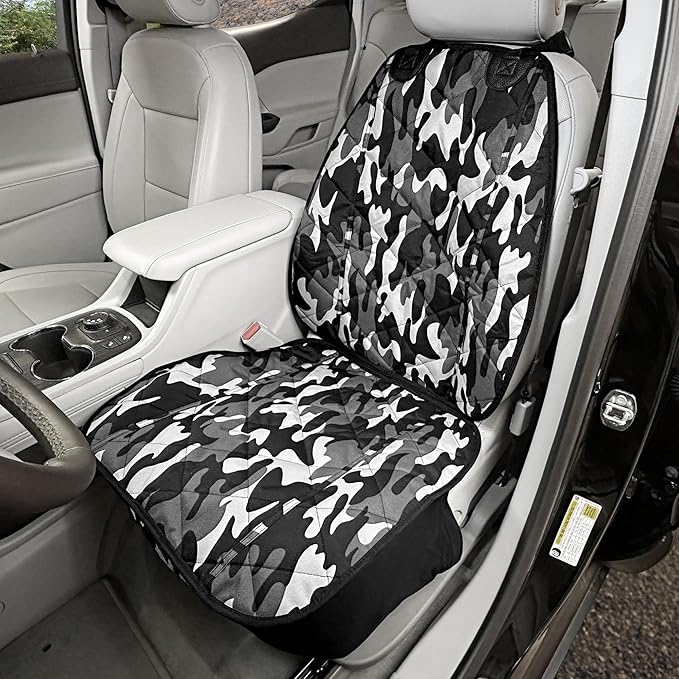 4Knines Front Seat Cover for Dogs - USA Based Company (Camo)