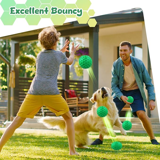 Tough Dog Chew Toys for Aggressive Chewers, Indestructible Dog Balls for Aggressive Chewers, Squeaky Balls for Dogs, Squeaky Dog Toys for Large Dogs,Funny Dog Squeaky Ball Heavy Duty Dog Toy