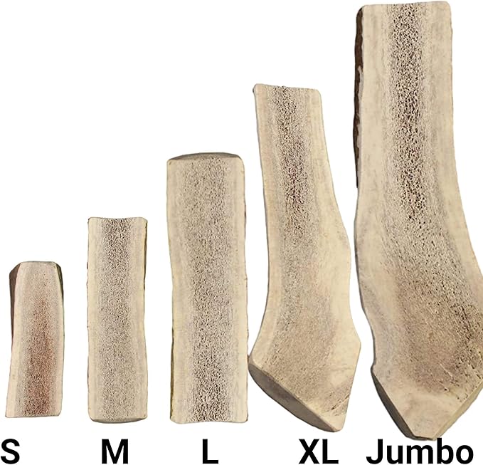 Elk Antlers for Dogs - Made in USA, Natural, Long-Lasting Dog Antler Chews - Split Antlers for Aggressive Chewers - Deer Antler Chew Bones for Small, Medium, Large & Extra Big Dogs
