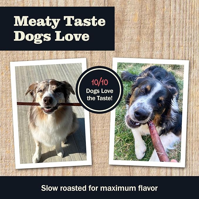 Redbarn Pet Products All Natural 8-12" Bully Sticks for Medium & Large Dogs - Healthy Long Lasting Chews Variety Party Pack - 100% Beef Single Ingredient Low Odor Rawhide Free - 1 lb. Bag
