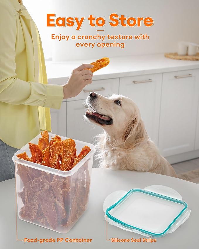 Chicken Jerky Dog Treats - Single-Ingredient, 17.6 oz Sealed Box, 12-Hour Slow-Dried for Maximum Flavor and Nutrients, Preservative-Free, All-Natural, Perfect for Training & Healthy Snacking