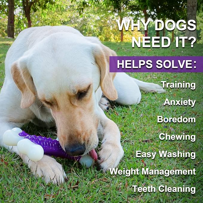 Tough Dog Toys, Dog Toys for Aggressive Chewers Large Breed, Aggressive Chew Toys for Large Dogs, Dog Bone Chew Toy Nylon Dog Toys for Large Dogs Extreme Chew Toys Indestructible