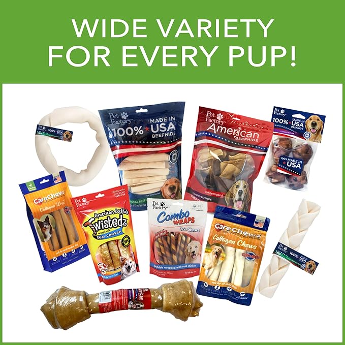 Pet Factory Real Chewz Piggy Bites Dog Chew Treats, 100% All-Natural - 16 oz